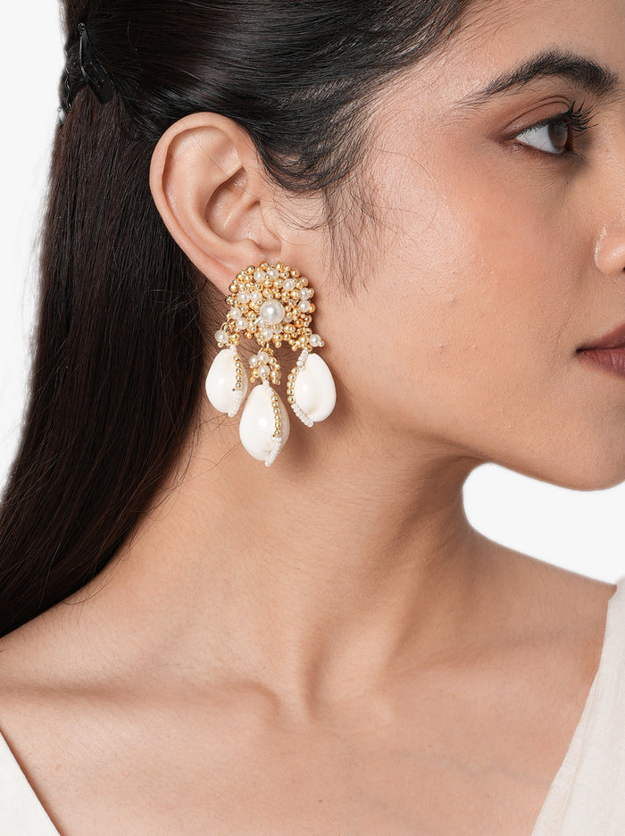 Aurelia Shell Floral Earrings