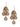 Bhagya Antique Chand Earrings featuring handcrafted floral detailing, cascading circular charms and antique gold finish for bridal, festive and traditional wear.