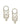 Chandrika handcrafted silver bridal kaleera pair in brass metal with an elegant silver tone finish for weddings, bridal ceremonies, and traditional Indian celebrations.