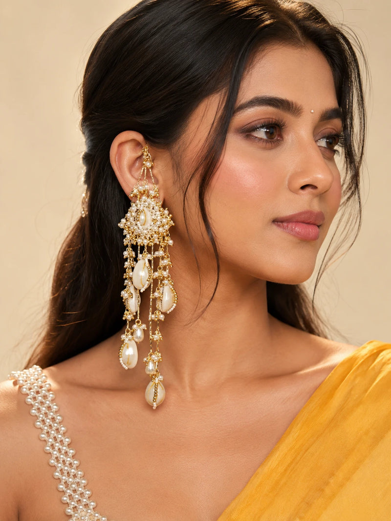 Preshta Statement Shell Earrings