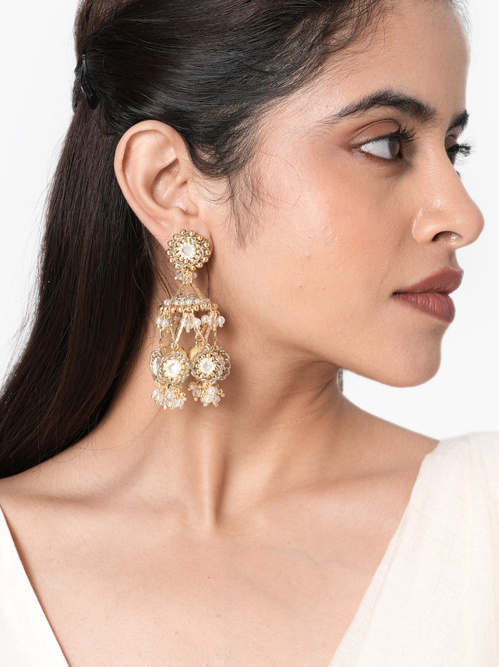 Darpan Ethnic Mirror Earrings
