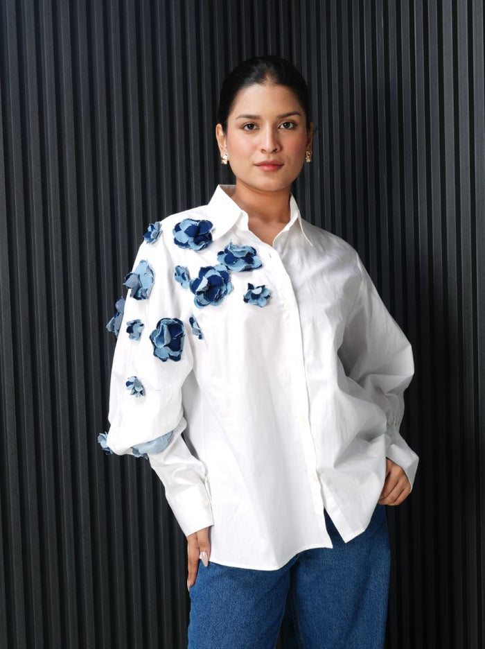 Denim Floral Shirt