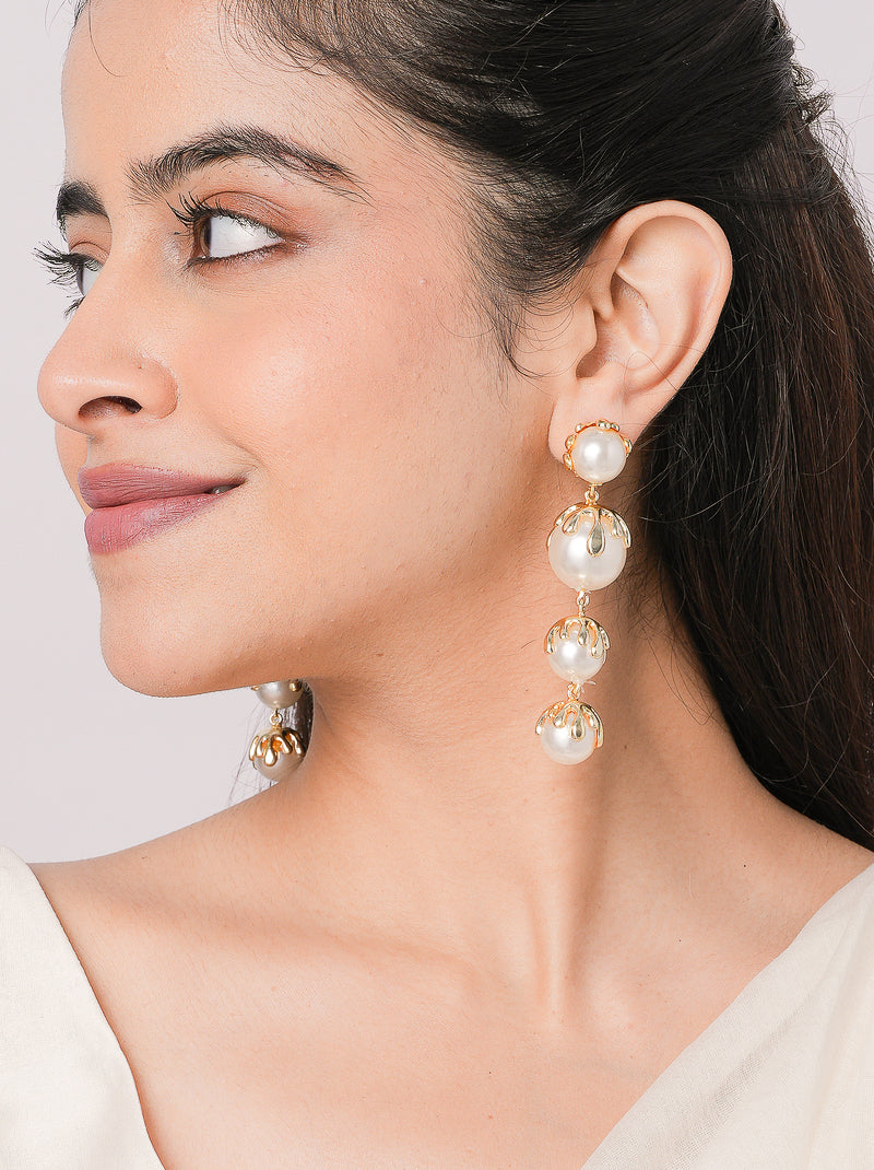 Drip Pearl Statement Earrings