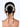 Gita Bun Hair Accessory featuring ivory shell-inspired floral motifs, faux pearls, gold-tone beads and cascading strands styled around a bun.
