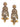 Kiana antique finish statement earrings handcrafted with brass, glass stones, and pearl bead accents for bridal and festive wear.
