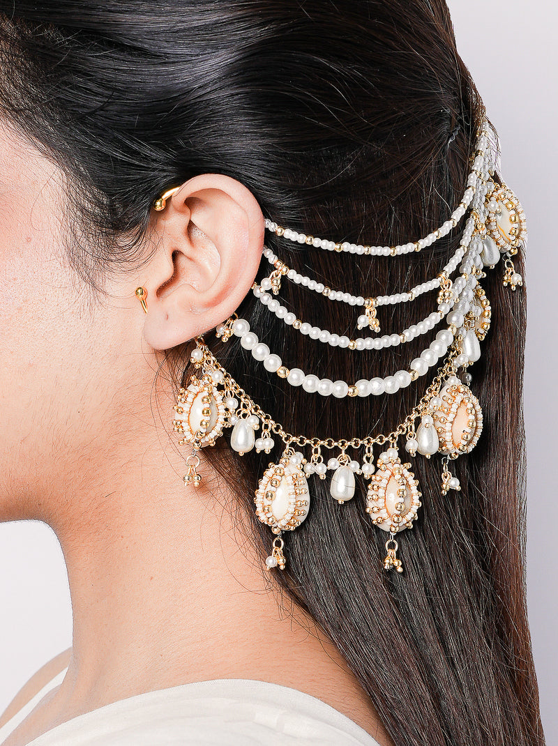 Madhubala Shell Ear Chain