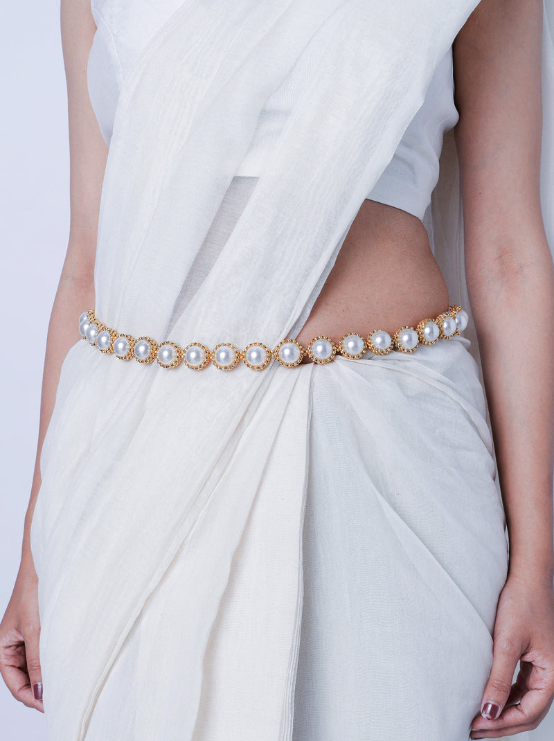 Motichoor Pearl Saree Belt