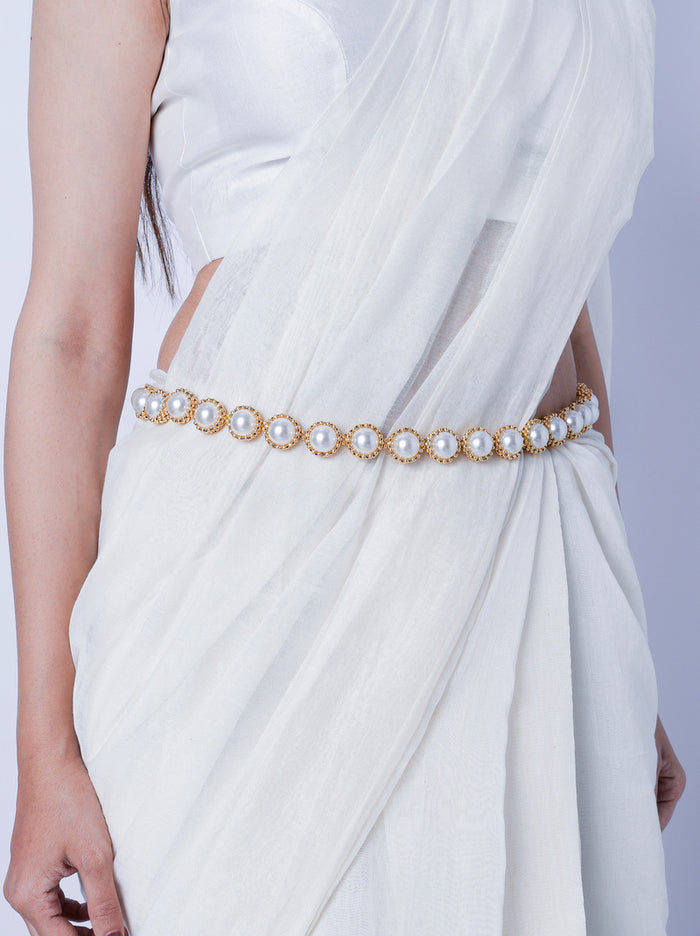 Motichoor Pearl Saree Belt