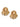 Vaidaan Netra handcrafted shell earrings featuring pearl accents and intricate gold-tone detailing