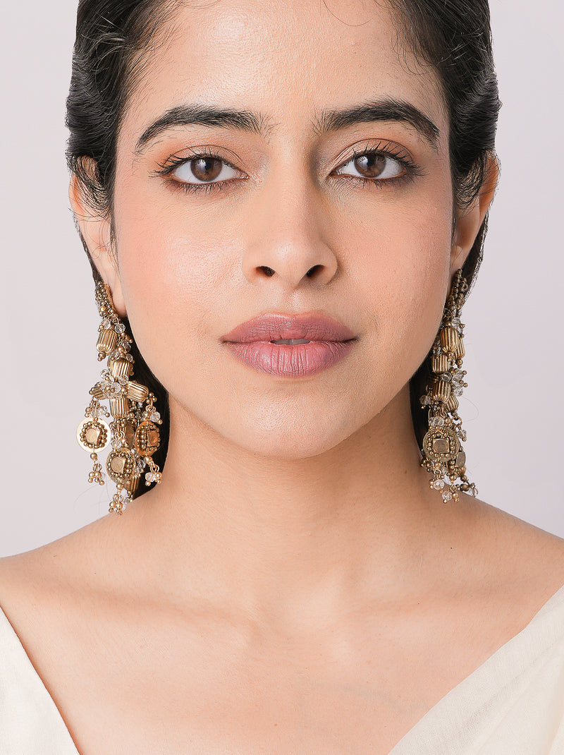 Nilaya Designer Mirror Earrings