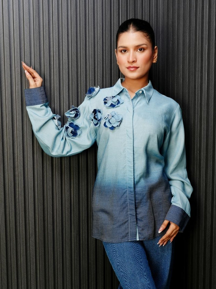 Ombre Floral Shirt