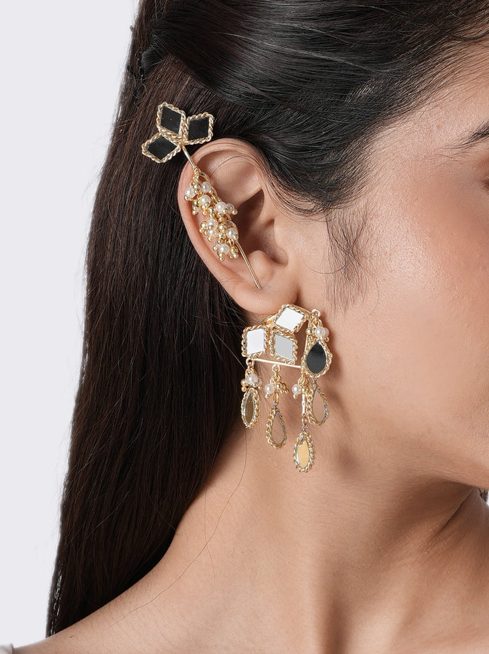 Pari Mirror Drop Earrings