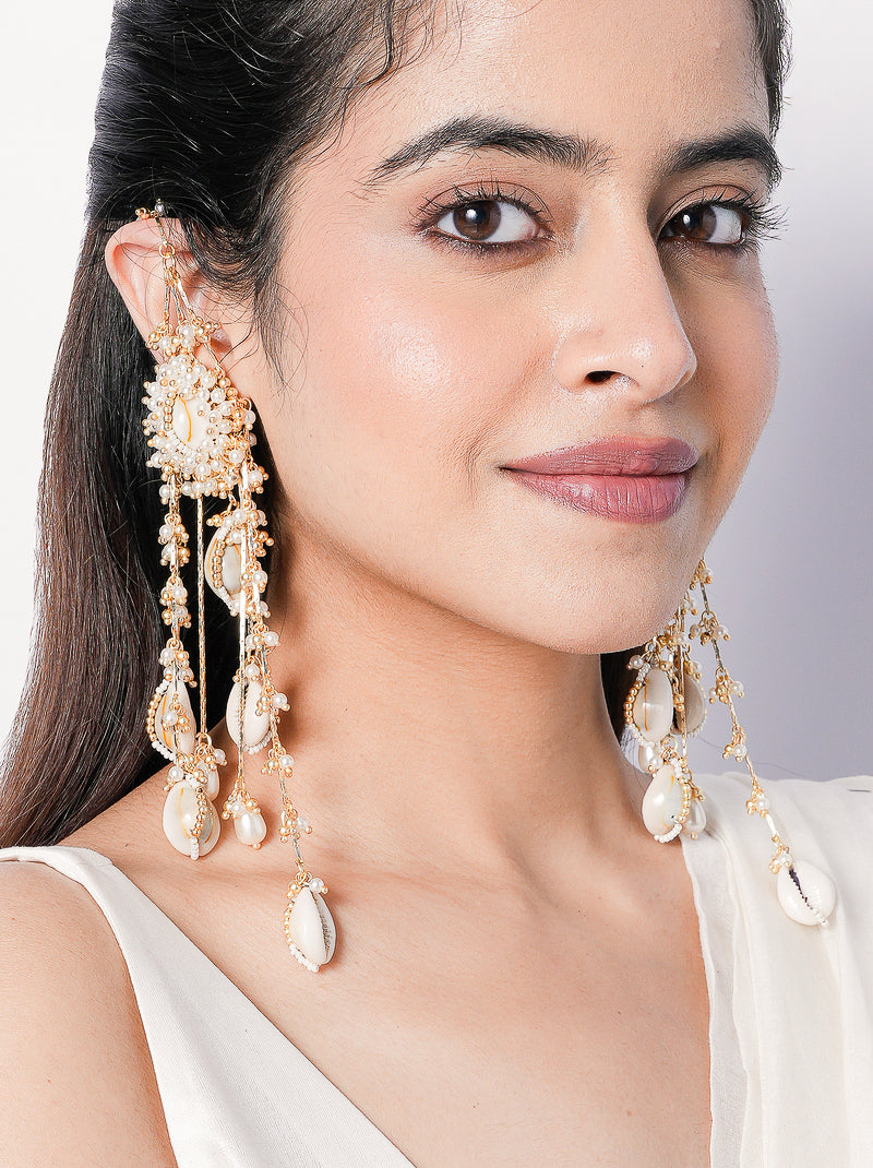 Preshta Statement Shell Earrings