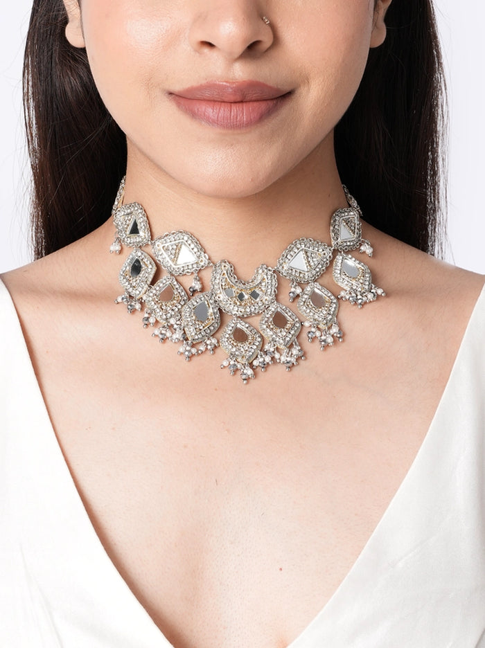 Saanvi Handmade Silver Choker