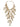 Handcrafted Sharavi Statement Drop Choker featuring cascading antique gold pear-shaped drops, intricate beadwork, and a layered statement design for bridal and festive wear.