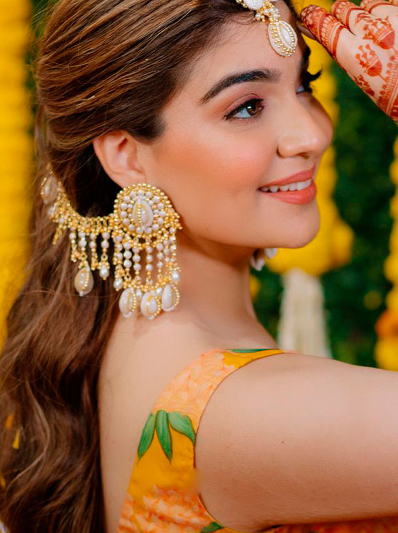 Seashell jewellery for haldi discount