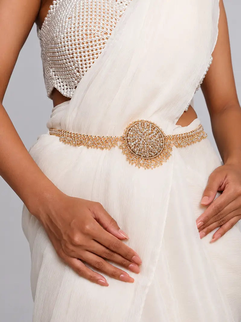 Adeel Crystal Saree Belt