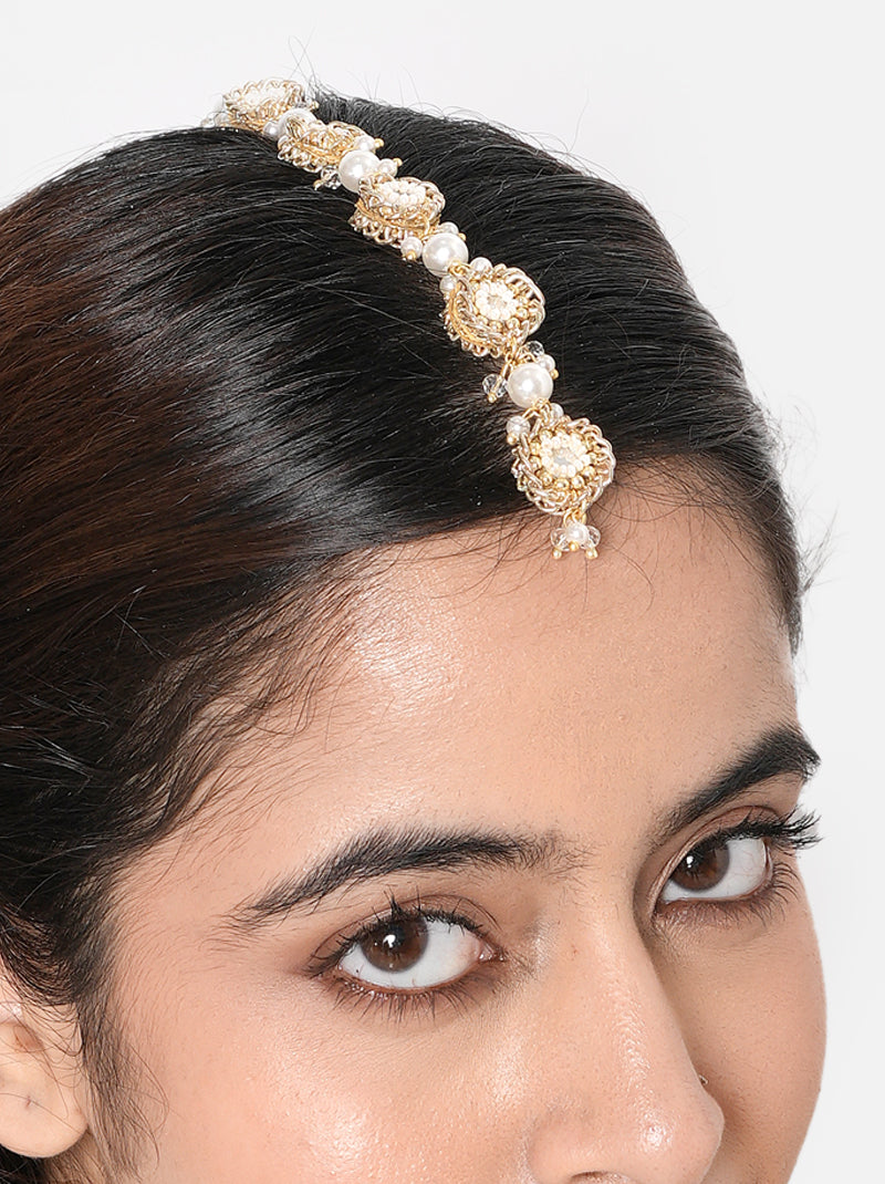 Darpan Mirror Pearl Maangtika