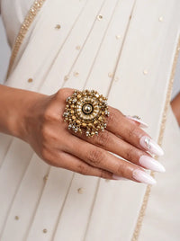 Bhagya Floral Beaded Ring
