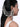 Model wearing Celine Crystal Sahare Earrings featuring cascading crystal chains connecting a hair clip to statement earrings in a Silver Tone Finish.