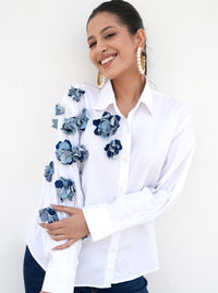 Denim Floral Shirt