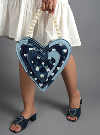 Denim Heart Bag