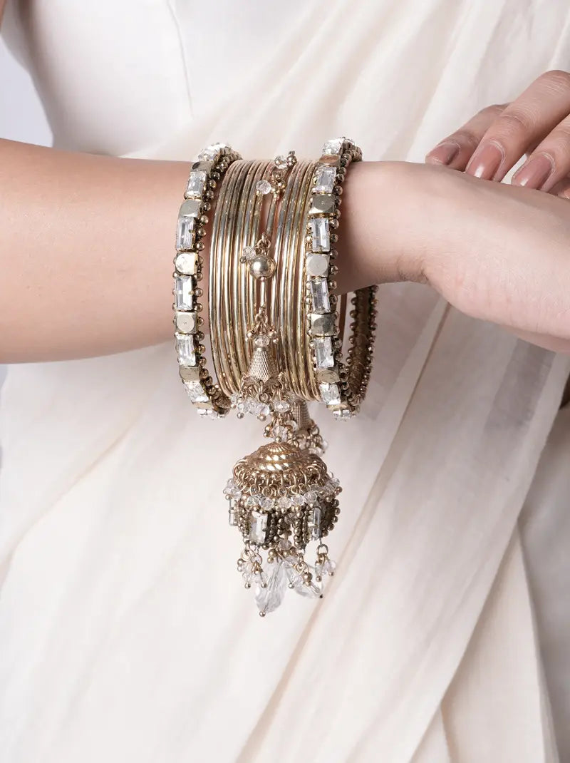 Dharmi Crystal Charm Bangles