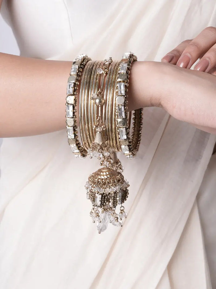 Dharmi Crystal Charm Bangles