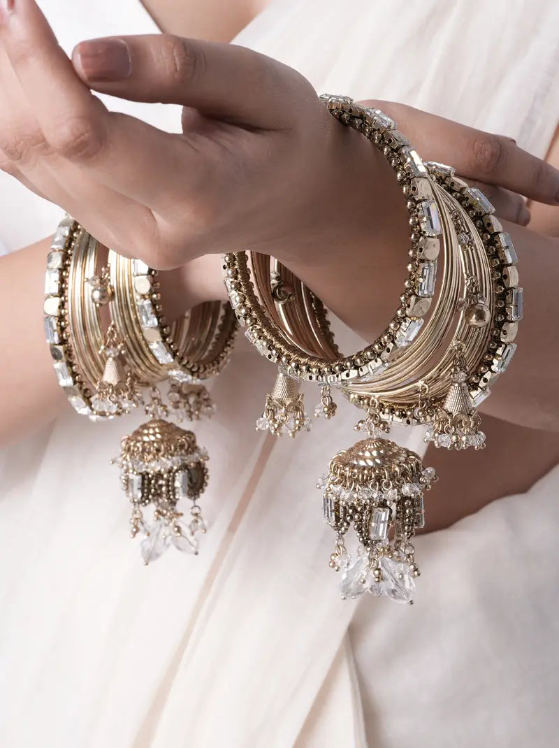 Dharmi Crystal Charm Bangles