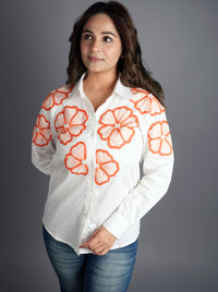 Orange Flower Shirt