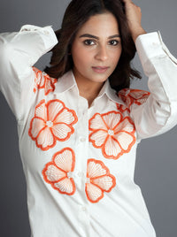 Orange Flower Shirt