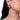 Polka Heart Stud Earrings featuring a glossy coral heart design with sparkling glass stone accents for contemporary everyday and casual styling.