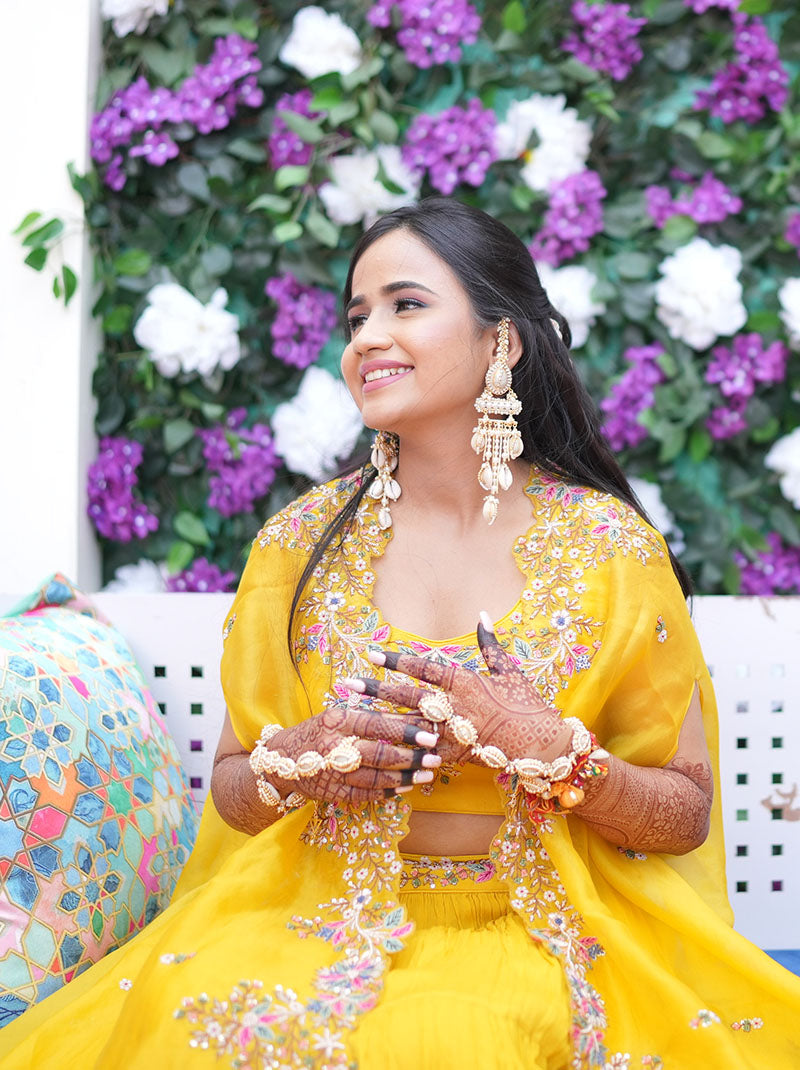 Buy Mehndi Haldi Jewellery Set For Bride Vaidaan