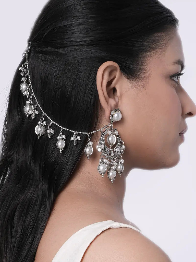 Rivaayat Silver Statement Earrings
