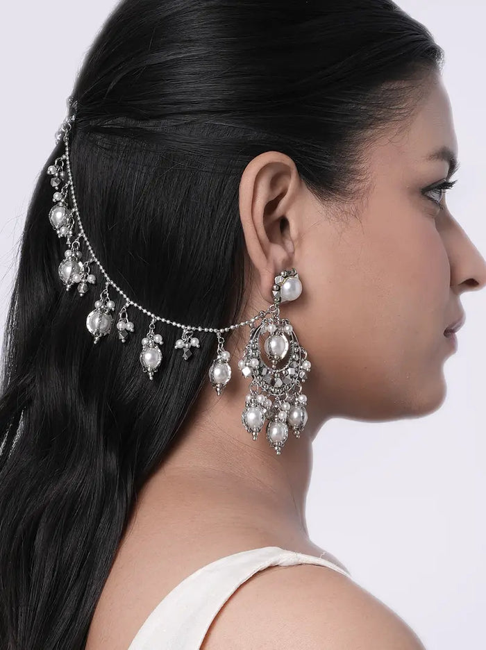 Rivaayat Silver Statement Earrings