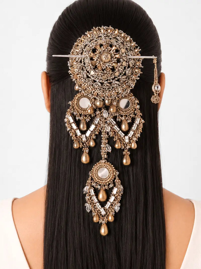 Zoha Antique Beaded Bun